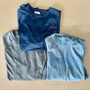 (3) Mens Performance Fishing Long Sleeves